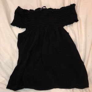 Off the shoulder black Brandy Melville top